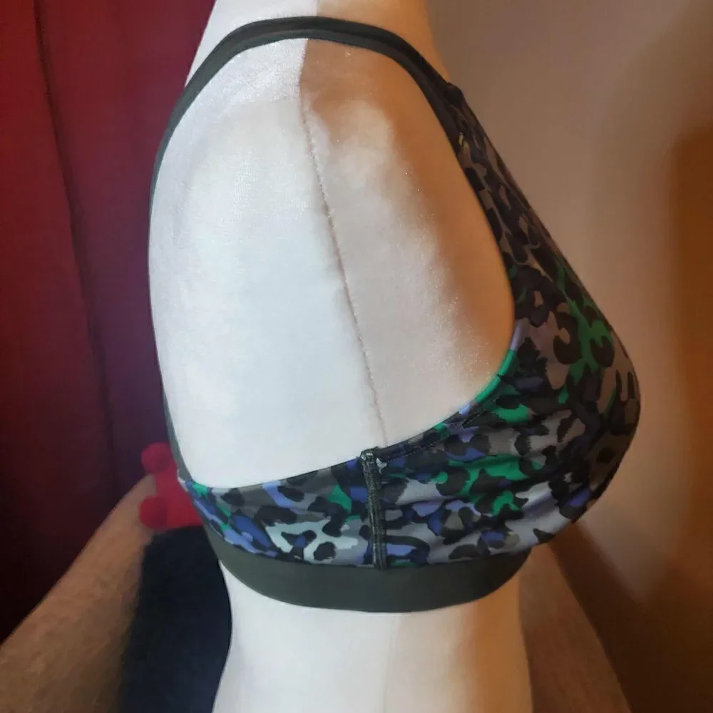 Aerie Green Animal Print Sports Bra Medium